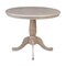 International Concepts Round 36 in Rd Top Pedestal Table, 12 in Leaf, 28.9 inH, Dining Ht, Washed Gray Taupe, 36 W, 48 L, Wood K09-36RXT - alternate 2